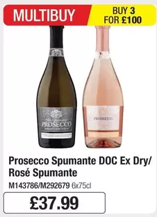 Prosecco - Spumante DOC Ex Dry/ Rosé Spumante
