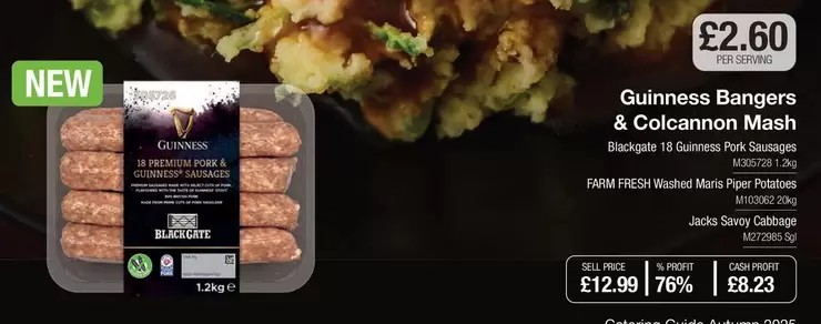 Guinness -  Bangers & Colcannon Mash