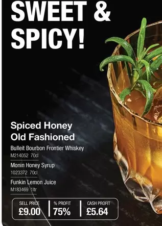 Sweet - Spiced Honey Old Fashioned