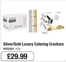 Luxury - Silver/Gold  Catering Crackers