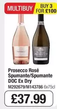 Prosecco - Rosé Spumante/Spumante DOC Ex Dry