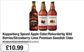 Rekorderlig - Spiced Apple Cider/ Wild Berries/Strawberry-Lime Premium Swedish Cider