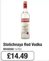 Stolichnaya - Red Vodka
