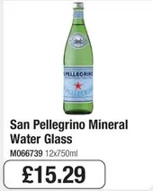 San Pellegrino - Mineral Water Glass
