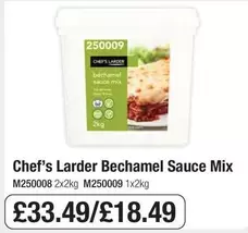 Chef's Larder - Bechamel Sauce Mix