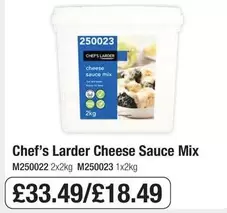 Chef's Larder - Cheese Sauce Mix