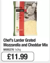 Chef's Larder - Grated Mozzarella and Cheddar Mix