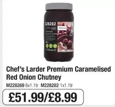 Chef's Larder - Premium Caramelised Red Onion Chutney