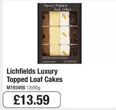 Luxury -  Topped Loaf Cakes