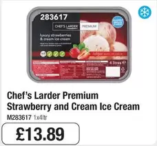 Chef's Larder - Premium Strawberry and Cream Ice Cream