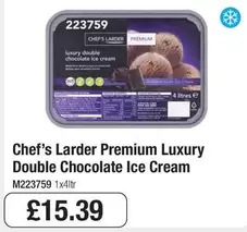 Chef's Larder - Luxury Double Chocolate Ice Cream