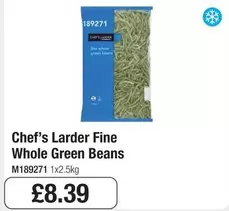 Chef's Larder - Fine Whole Green Beans