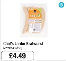 Chef's Larder - Bratwurst M289814