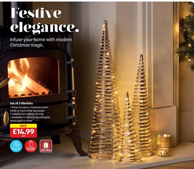 Silver - Set of 3 Obelisks