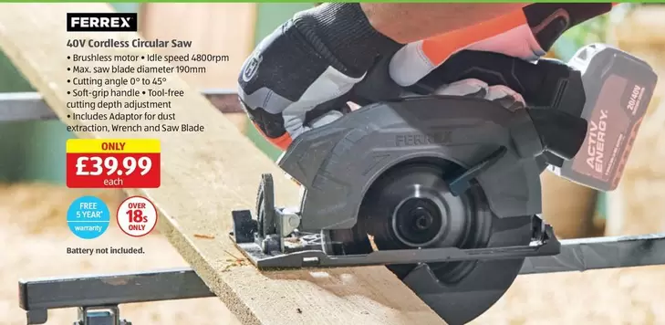 40V Cordless Circular Saw