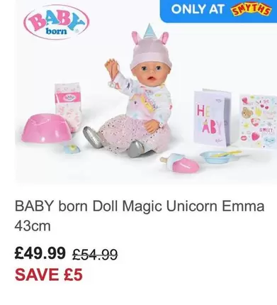 Baby Born - Doll Magic Unicorn Emma