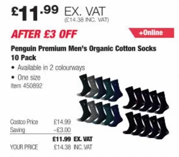 Penguin - Premium Men's Organic Cotton Socks