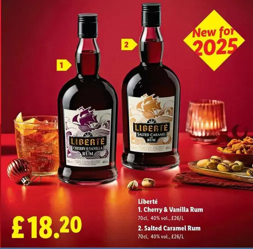 Cherry & Vanilla Rum, Salted Caramel Rum