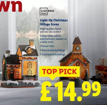 Livarno - Light-Up Christmas Village Scene