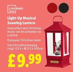 Livarno - Light-Up Musical Snowing Lantern