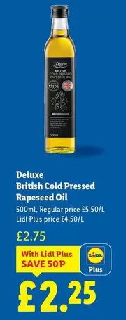 Deluxe - British Cold Pressed Rapeseed Oil
