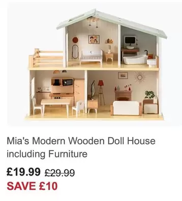 Mia's Modern Wooden Doll House