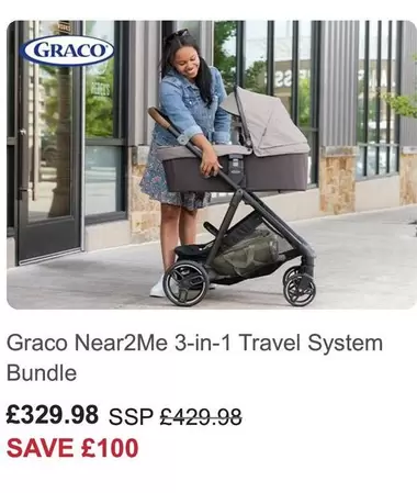 Graco - Near2Me 3-in-1 Travel System Bundle