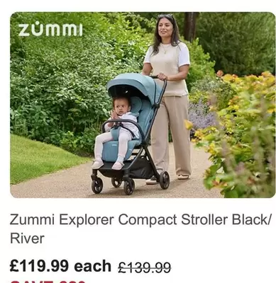Explorer Compact Stroller Black/ River