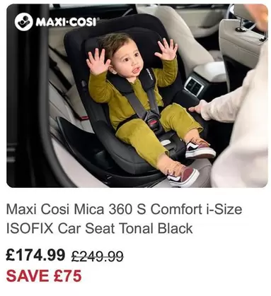 maxi cosi - Mica 360 S Comfort i-Size ISOFIX Car Seat Tonal Black