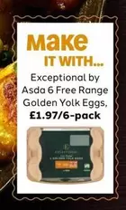 ASDA - 6 Free Range Golden Yolk Eggs