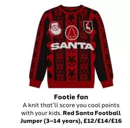 Red Santa Football Jumper