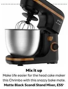 Head - Matte Black Scandi Stand Mixer