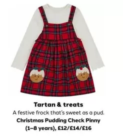 Sweet - Christmas Pudding Check Pinny