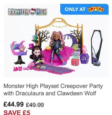 Monster High - Playset Creepover Party with Draculaura and Clawdeen Wolf