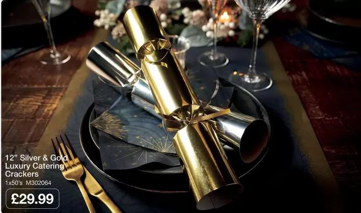 Silver - & Gold Luxury Catering Crackers