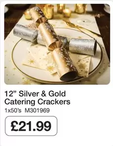 Silver - 12" & Gold Catering Crackers
