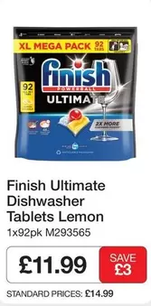 Finish - Ultimate Dishwasher Tablets Lemon