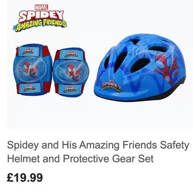 Marvel - Spidey and His Amazing Friends Safety Helmet and Protective Gear Set