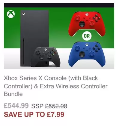 Xbox - Series X Console (with Black Controller) & Extra Wireless Controller Bundle