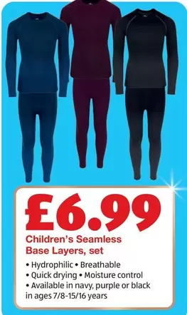 Children's Seamless Base Layers, set