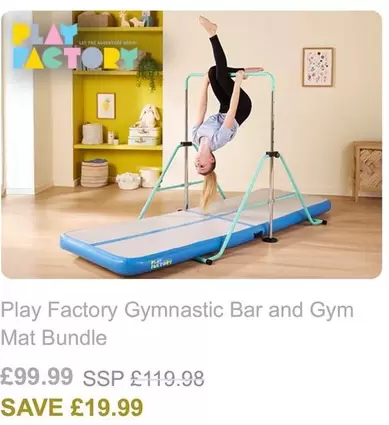 Gymnastic Bar and Gym Mat Bundle