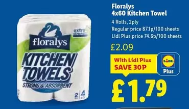 Lidl - 4x60 Kitchen Towel