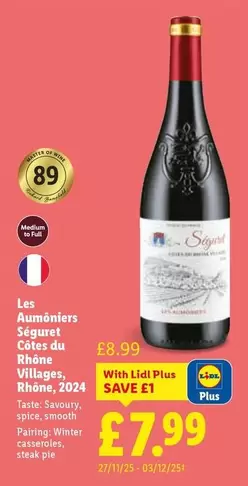 Master - Aumóniers Séguret Côtes du Rhône Villages, Rhône, 2024