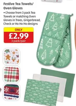 Festive Tea Towels/ Oven Gloves