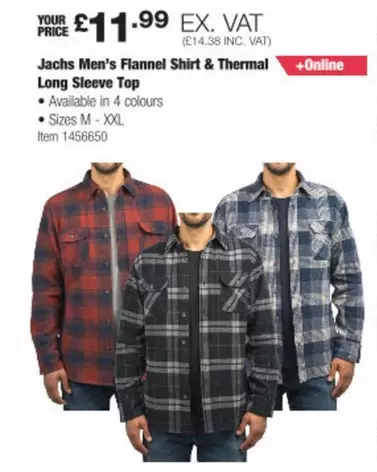 Men's Flannel Shirt & Thermal Long Sleeve Top