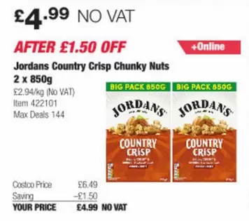 Jordan's - Country Crisp Chunky Nuts