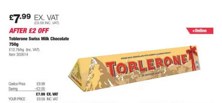 Toblerone - Swiss Milk Chocolate