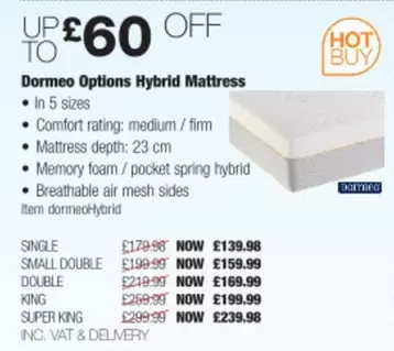 Options - Hybrid Mattress