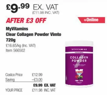 Clear - Collagen Powder Vimto
