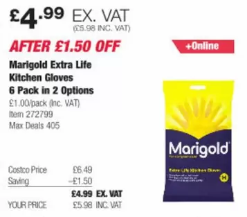 Marigold - Extra Life Kitchen Gloves